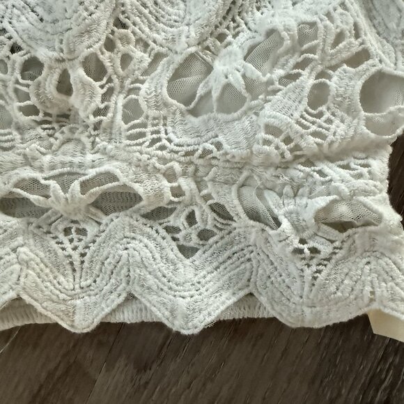 Free People Vivette Lace Bra Top Womens Small White Boho Coastal Beachy Layer - Picture 5 of 12